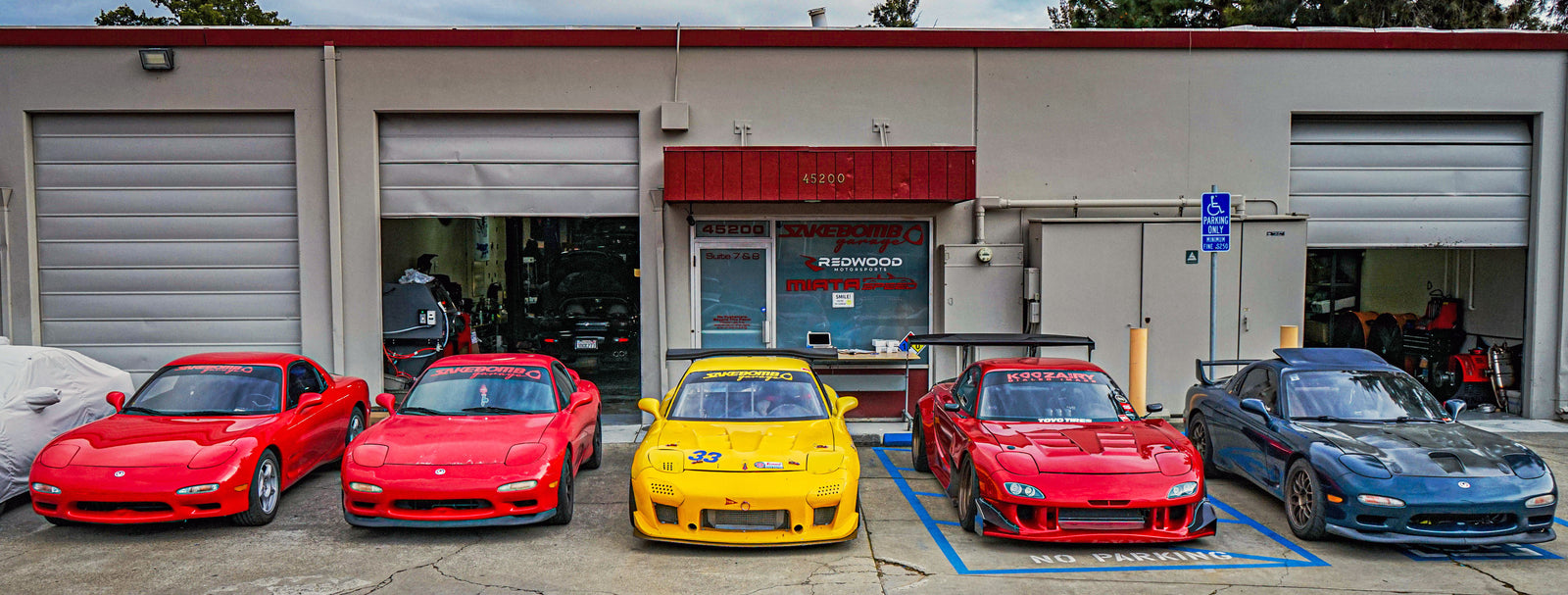 The SakeBomb Garage and MiataSpeed shop in Fremont, CA