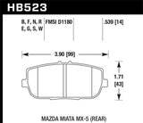 Hawk 06-11 Mazda Miata MX-5 Rear DTC-60 Race Brake Pads