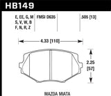 Hawk 94-97 & 99-03 Mazda Miata HT-10 Race Front Brake Pads